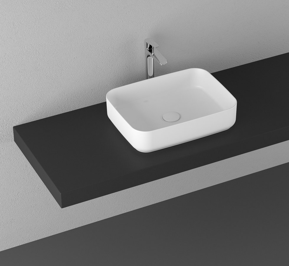 Isvea Infinity Rectangle umywalka 50x36 cm nablatowa prostokątna biała 10NF65050 - Wysyłka w 24h