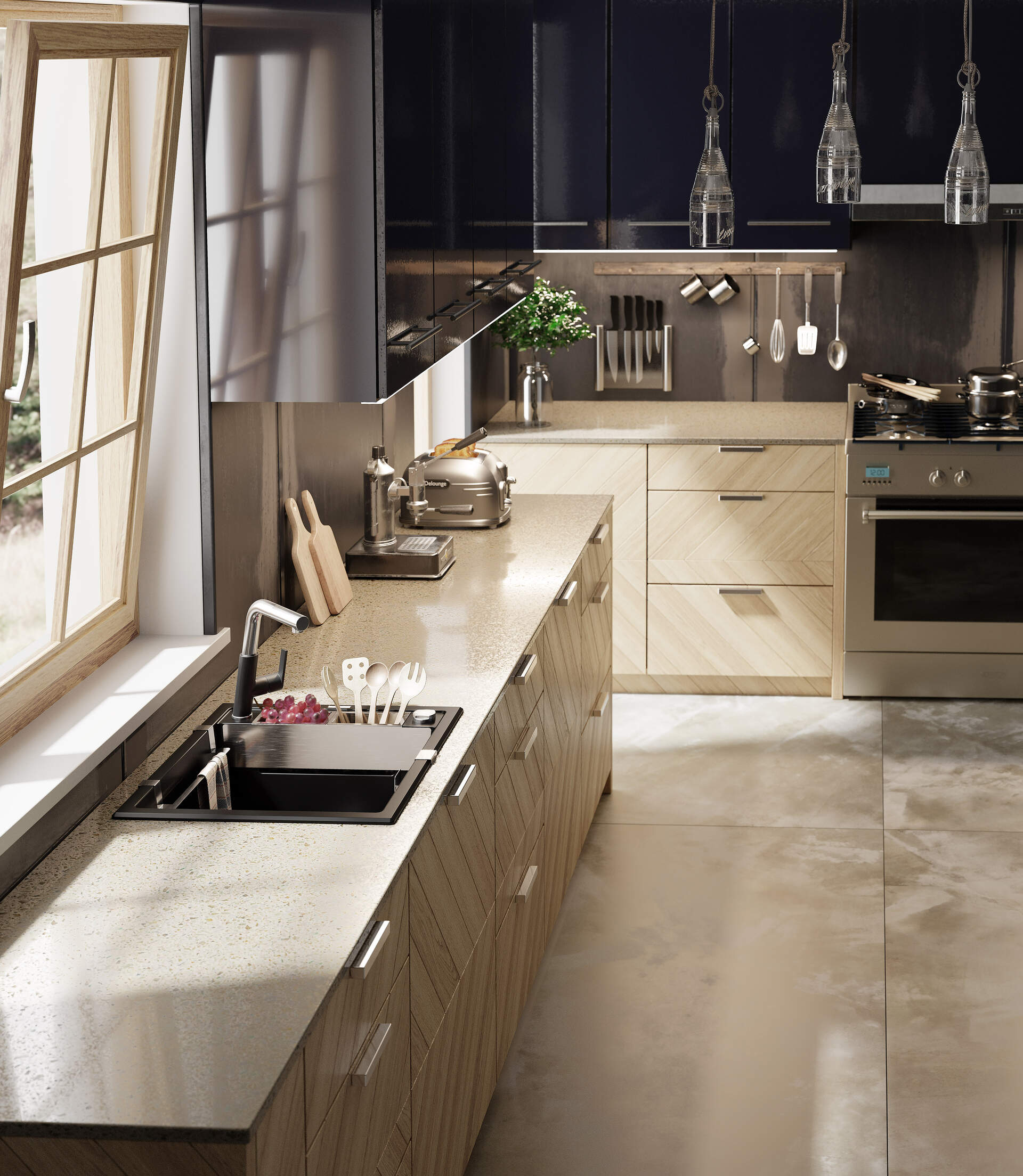 Deante Magnetic zlewozmywak granitowy 56x50 cm czarny ZRM_N103 - Wysyłka w 24h