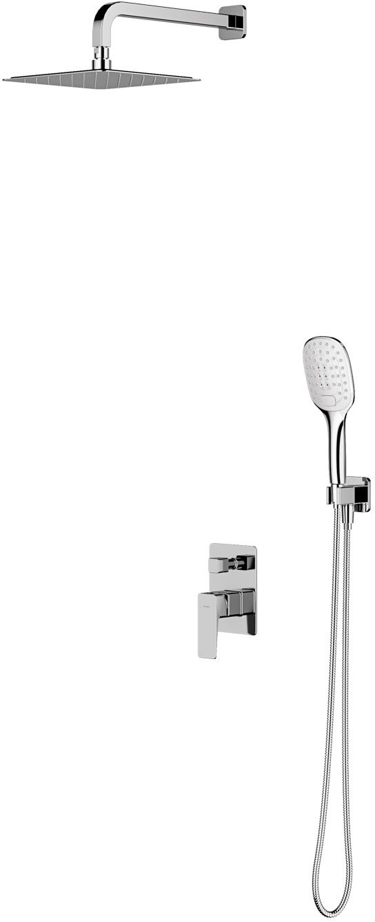 Omnires Parma zestaw prysznicowy podtynkowy z deszczownicą chrom SYSPM10CR - Wysyłka w 24h