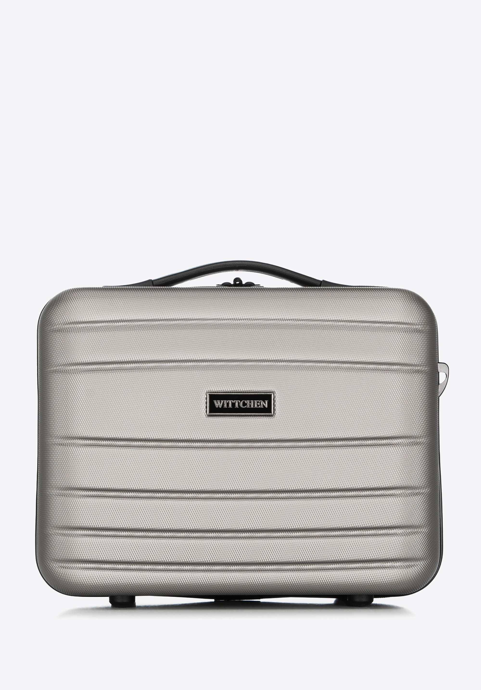 Kosmetyczka podróżna z ABS-u żłobiona szampańska