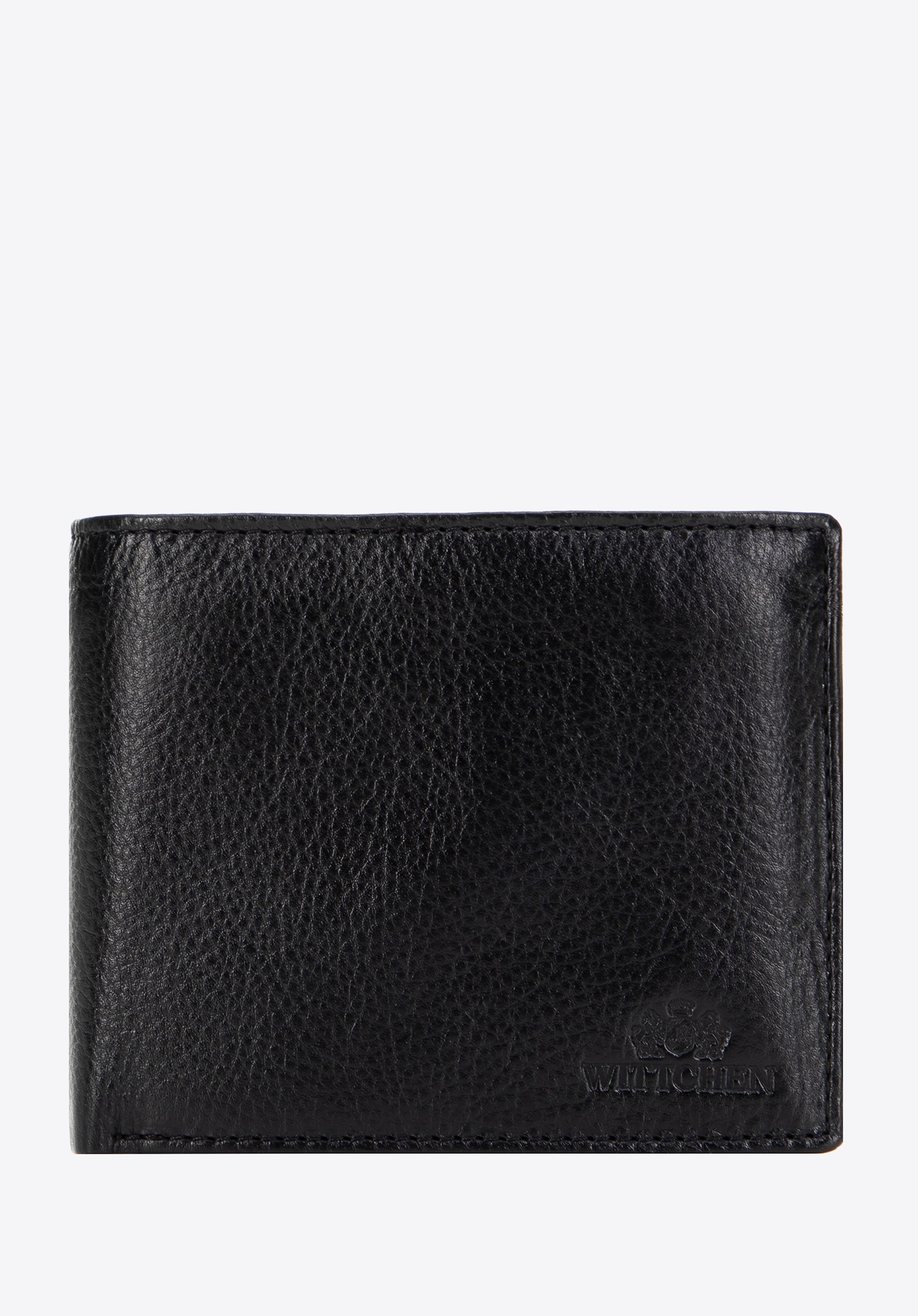 Męski średni portfel ze skóry czarny