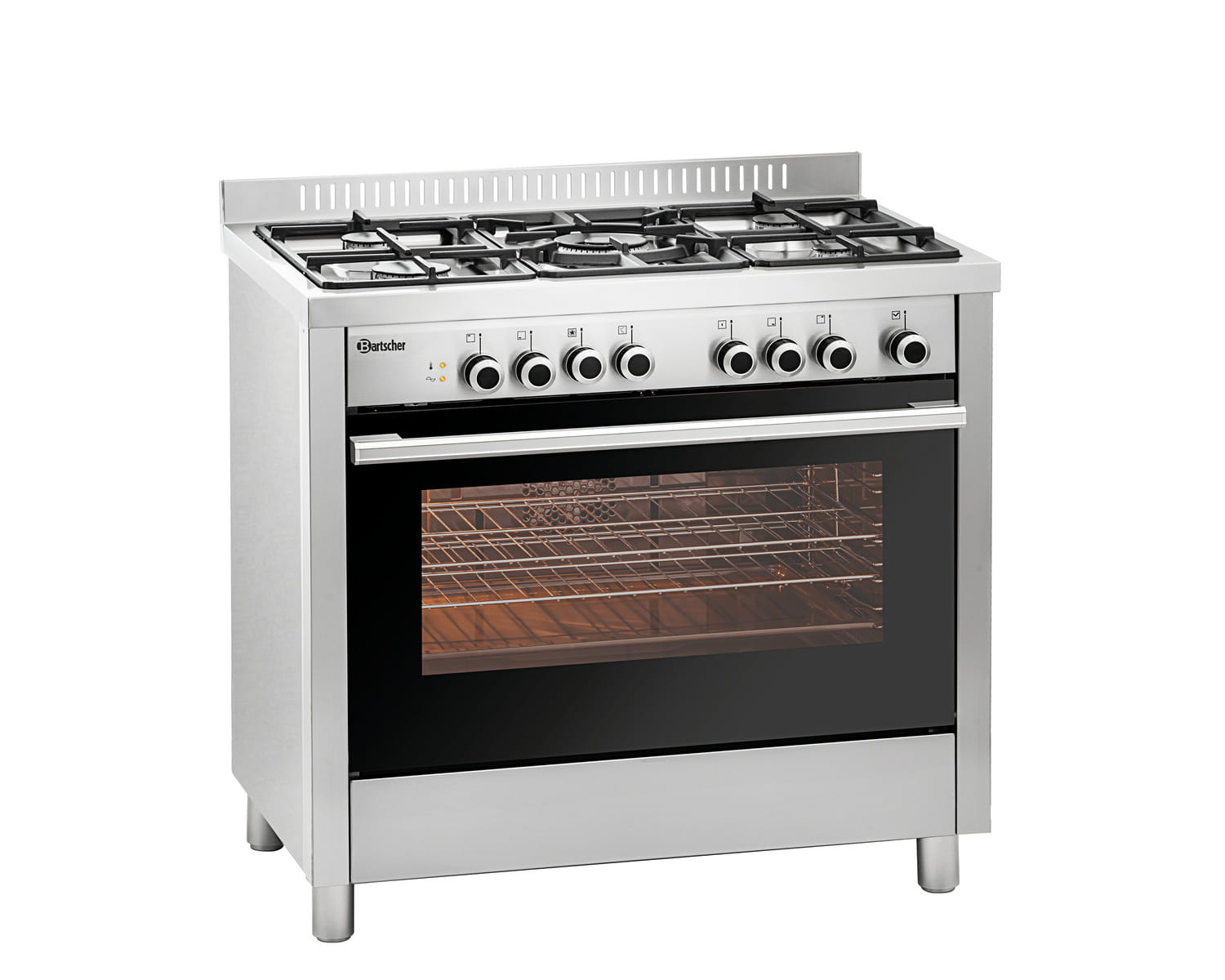 Kuchnia gazowo-elektryczna 5 palników + piekarnik Bartscher | BGH 600-521