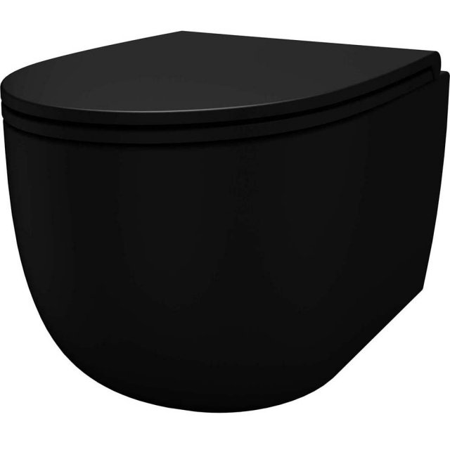 SDR CERAMICHE Miska podwieszana BULL GRAFITE bezkołnierzowa wirowa z