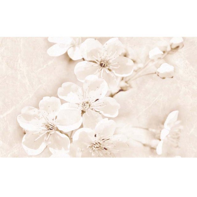 Płytka ścienna inserto SOFI cream flower glossy 25x40 gat. I