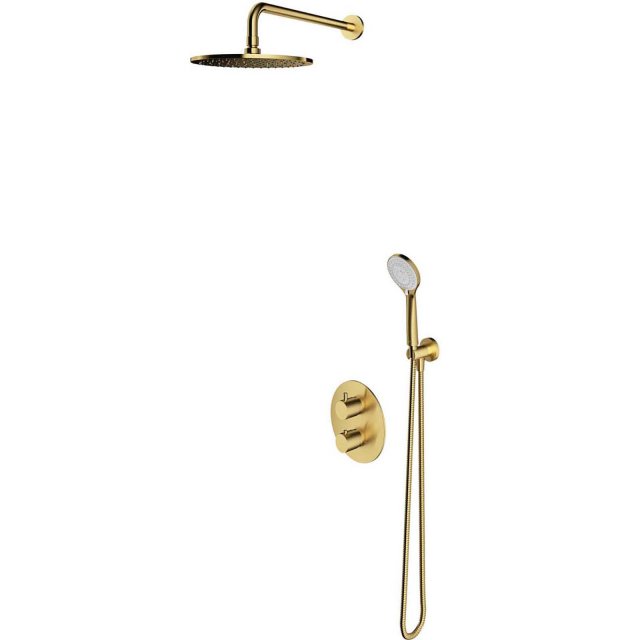OMNIRES Termostatyczny system prysznicowy Y podtynkowy mosiądz szczot