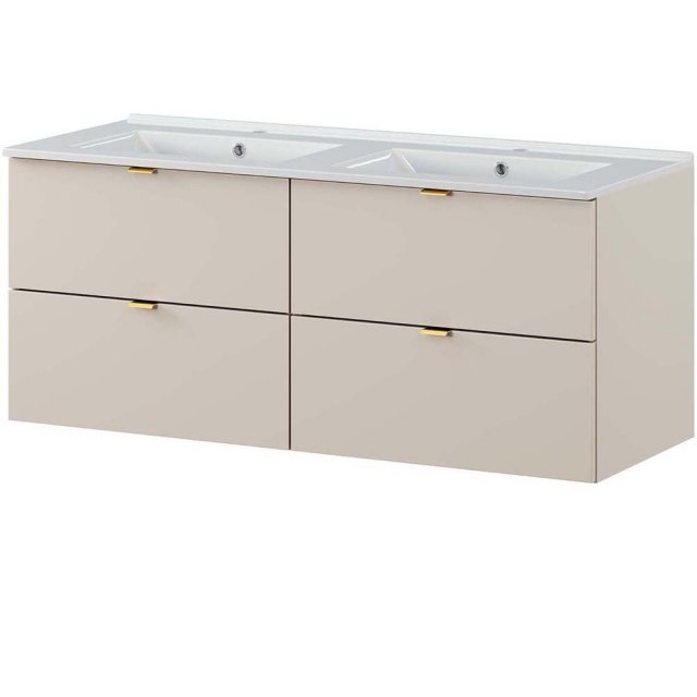 COMAD Zestaw mebli DALIA CASHMERE 2 szafki, umywalka meblowa LAVA pod