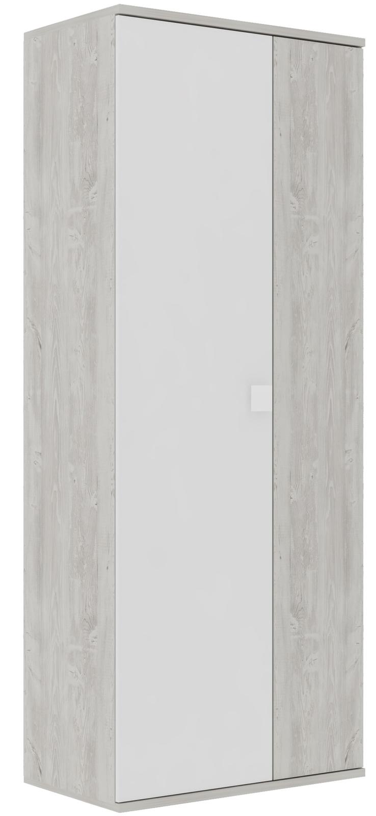 Dwudrzwiowa szafa dziecięca B2 - biała,cascina