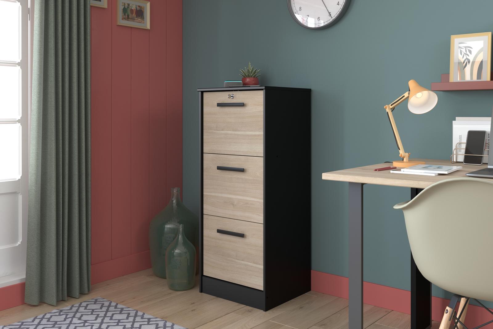 Komoda biurowa Milo mała czarna