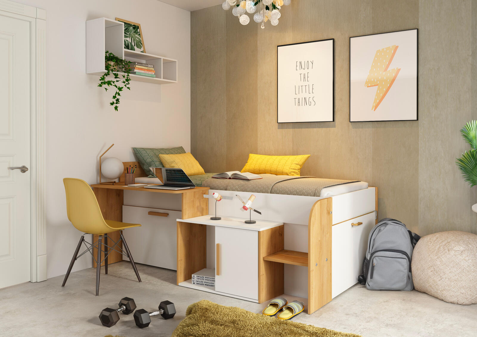 Dziecięce łóżko wielofunkcyjne Sacha