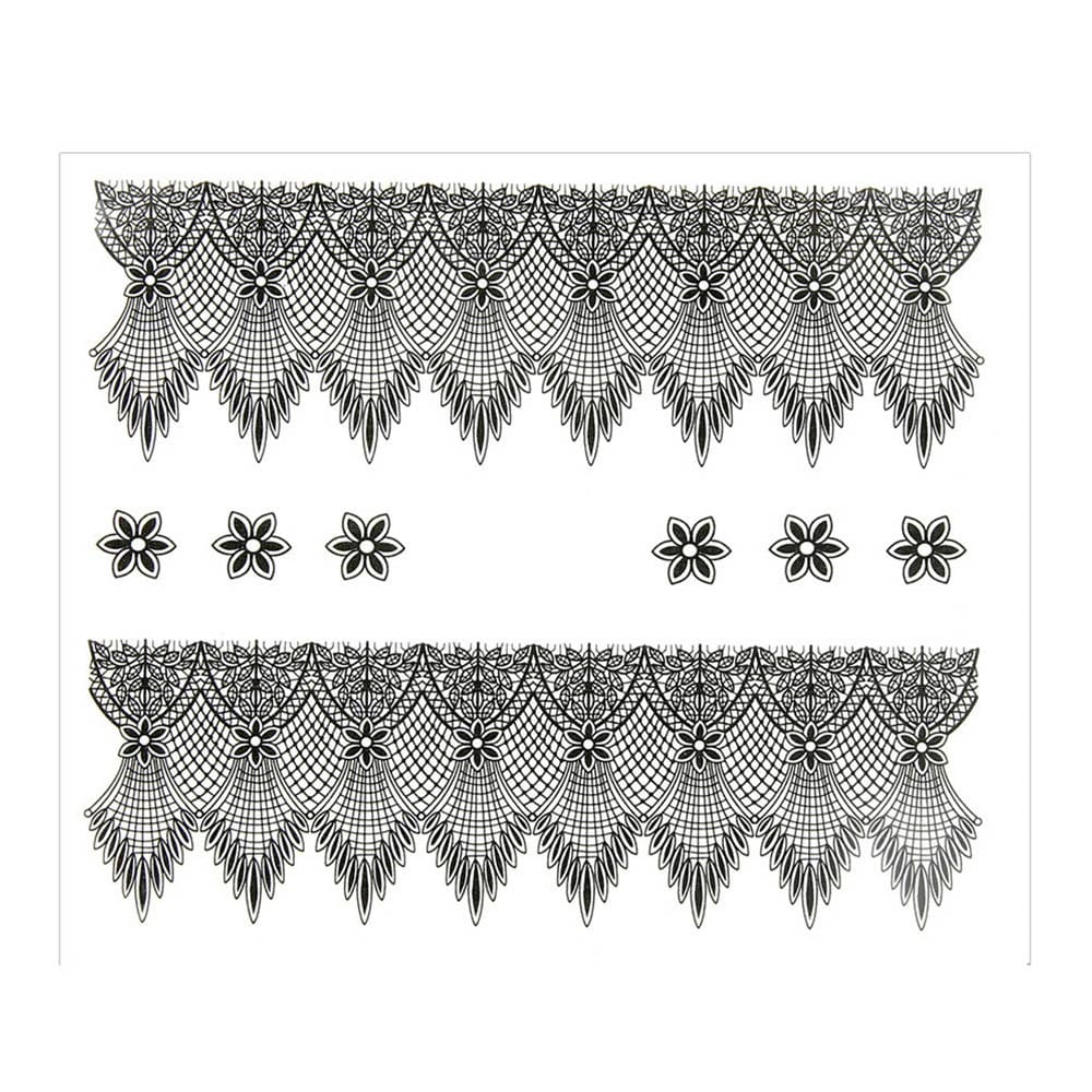 Naklejki wodne do paznokci arkusz 6,5 x 5,5cm ornamenty A657