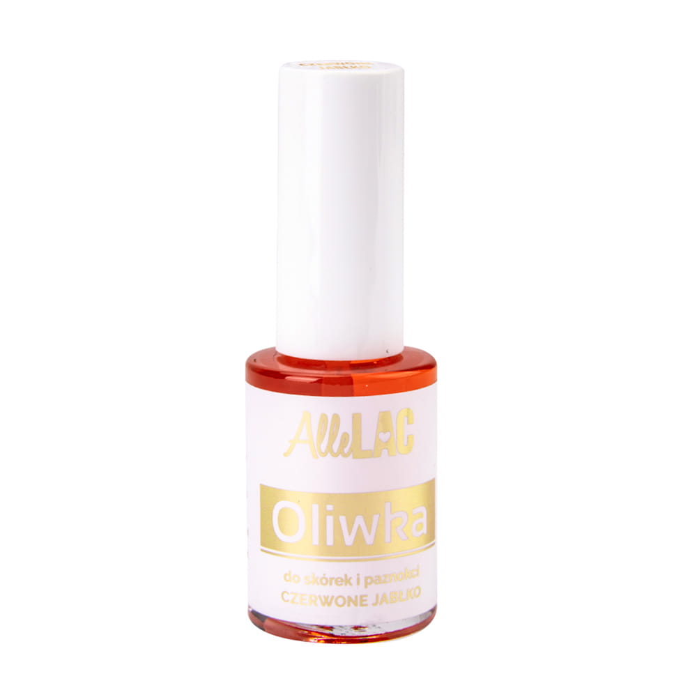 Oliwka do skórek i paznokci z pędzelkiem AlleLac o zapachu czerwonego jabłka 7 ml