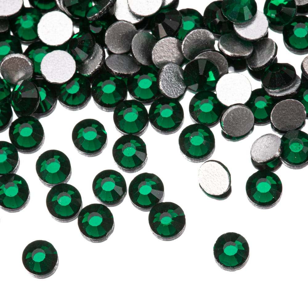 Cyrkonie do paznokci szklane SS10 Emerald ok.50 szt