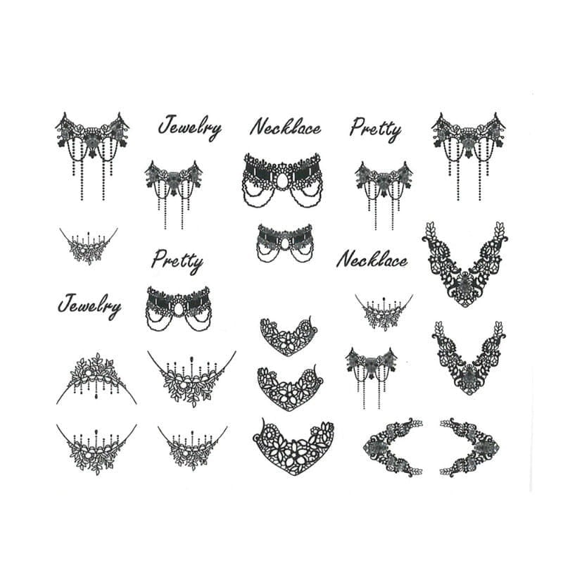 Naklejki wodne do paznokci wzory ornamenty STZ-250