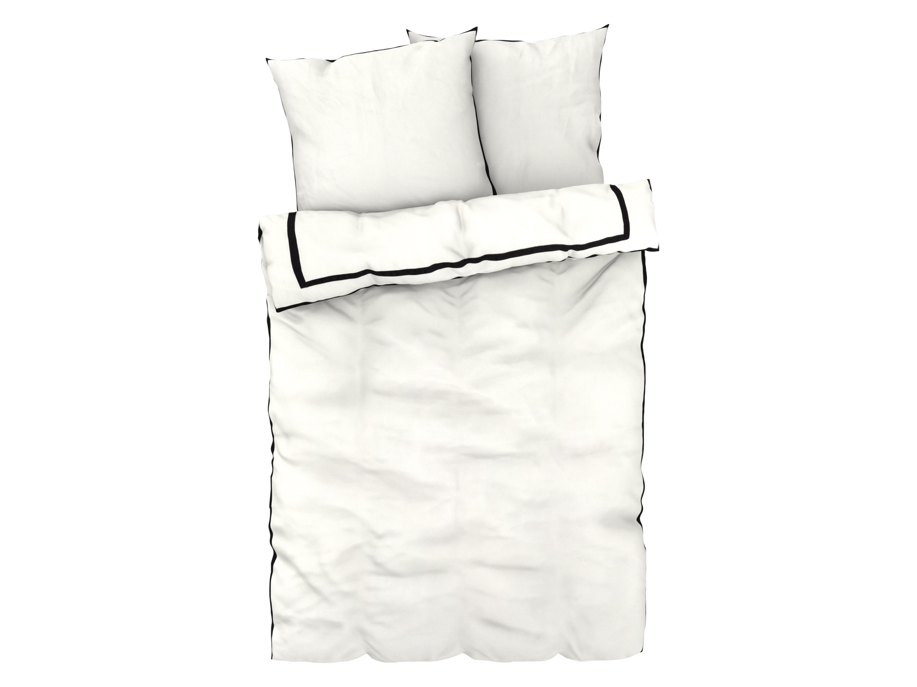 Livarno home Pościel satynowa, 160 x 200 cm Biały/ czarny