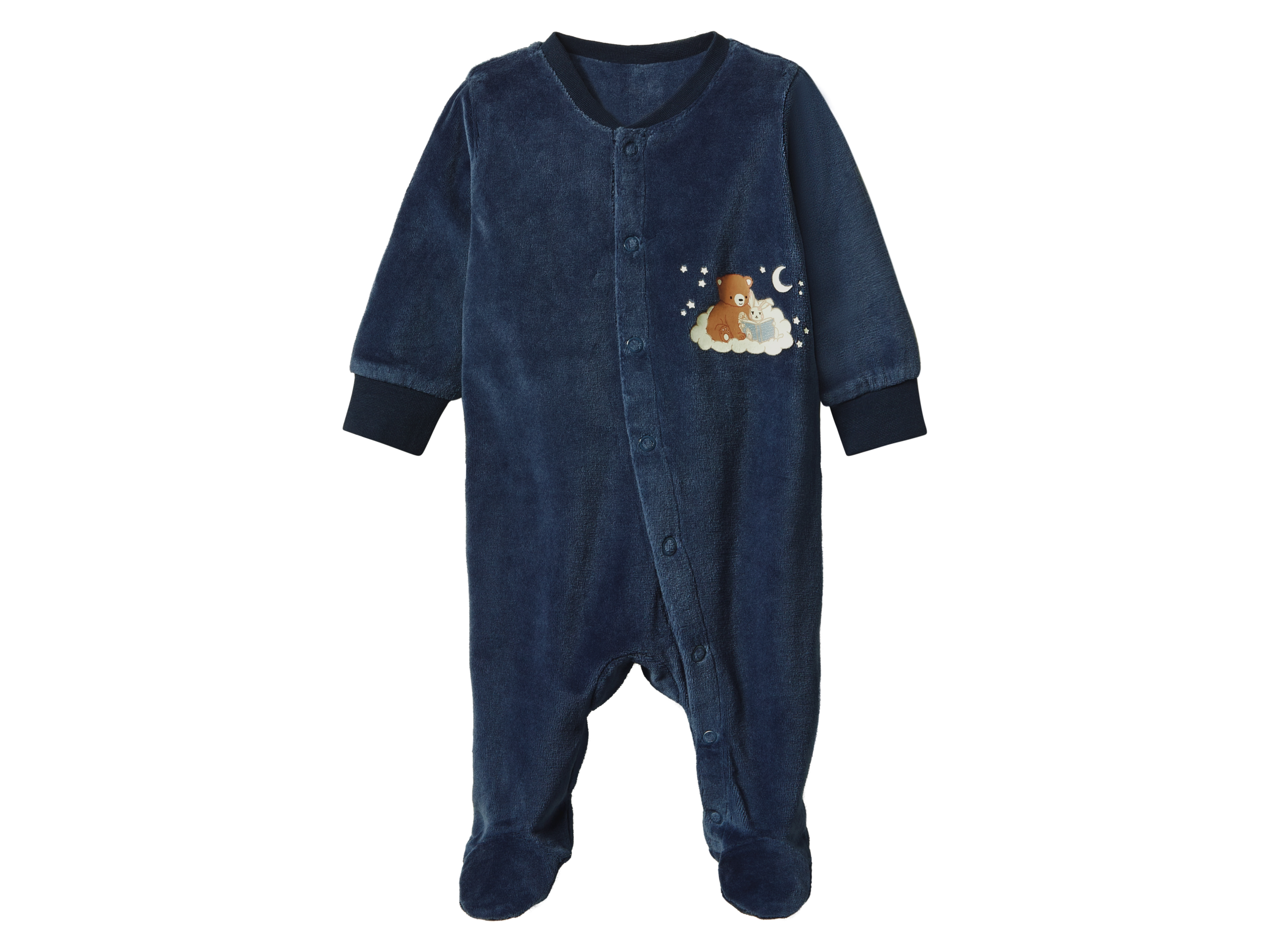 lupilu Pajacyk niemowlęcy z biobawełną Granatowy, 74/80