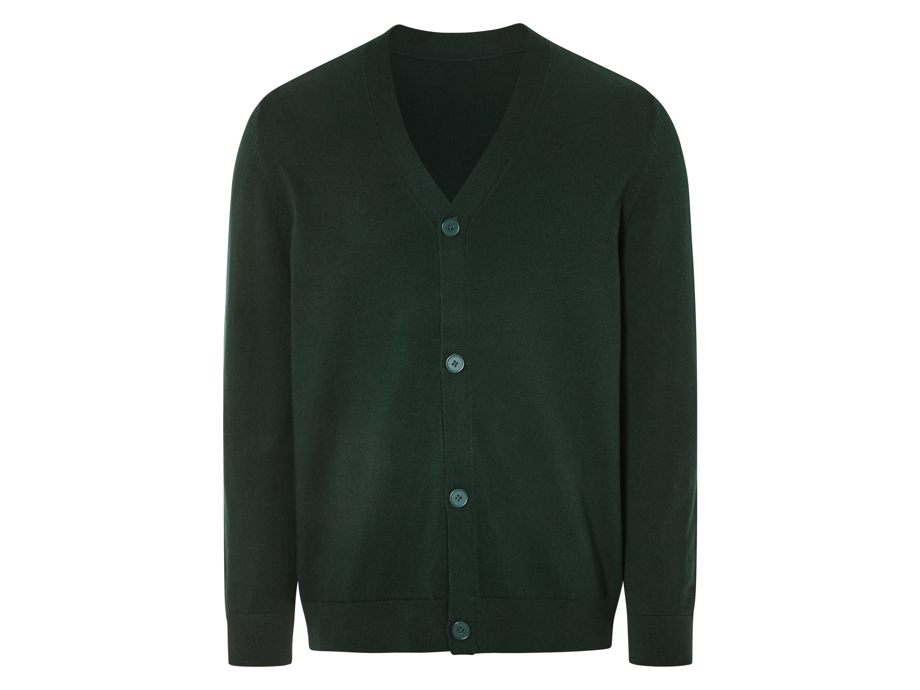 Livergy Kardigan męski z bawełną XL 56/58, Ciemnozielony