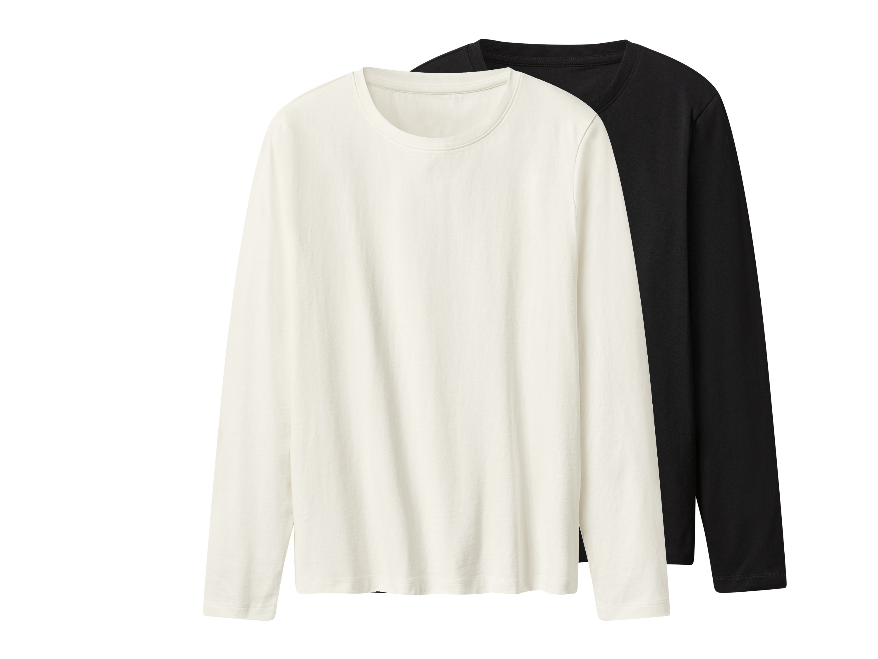 esmara Koszulki damskie z bawełną, 2 sztuki Czarny / biały, M40/42