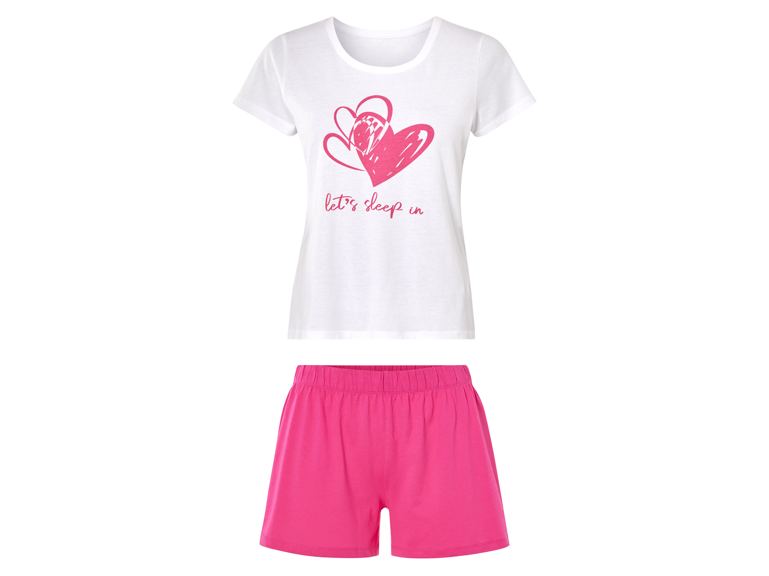 esmara Piżama damska z bawełny Biały/różowy, XL 48/50