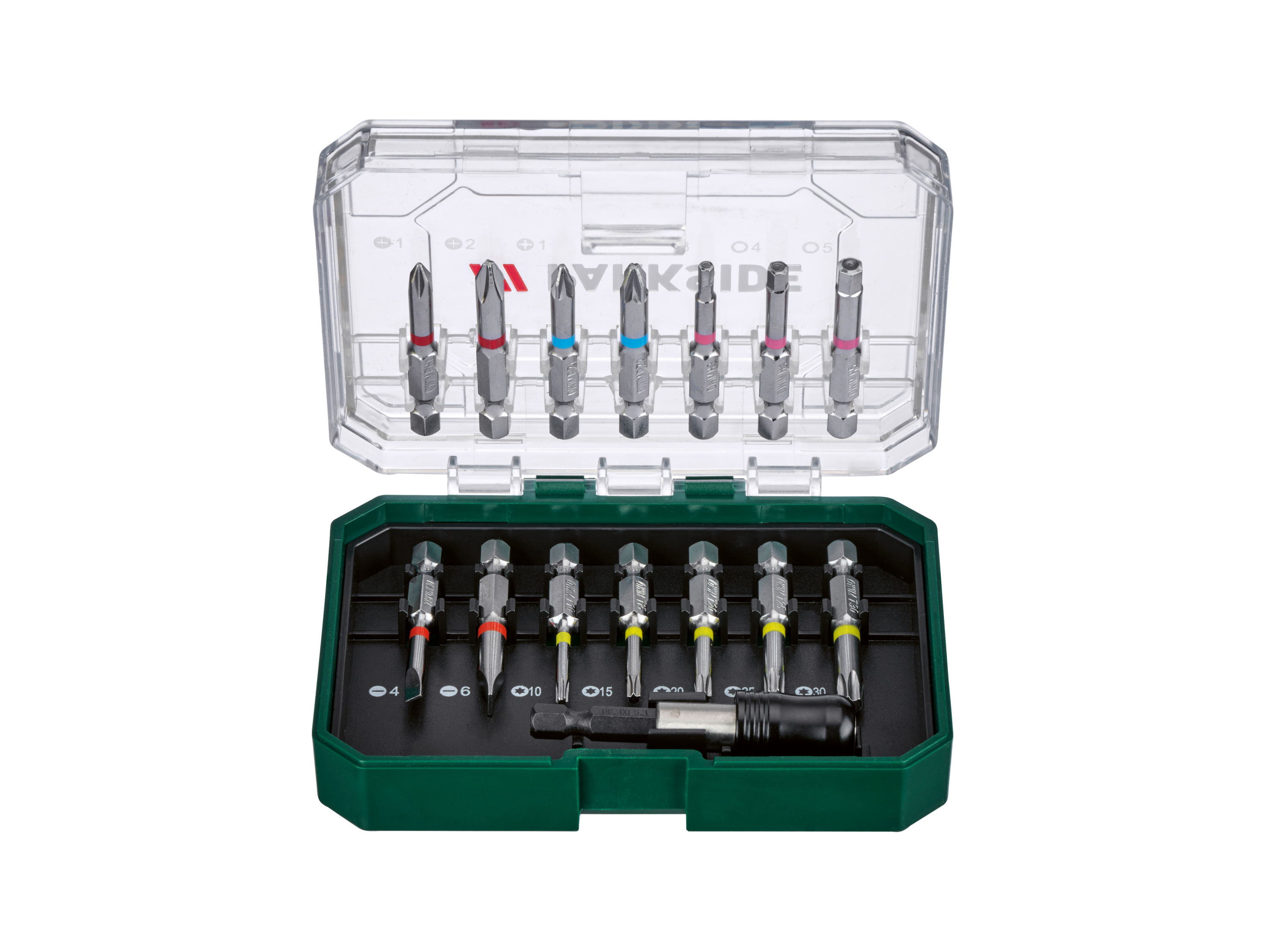 Parkside Zestaw bitów PBS 4, z oznaczeniem kolorystycznym Zestaw bitów 50mm 15szt