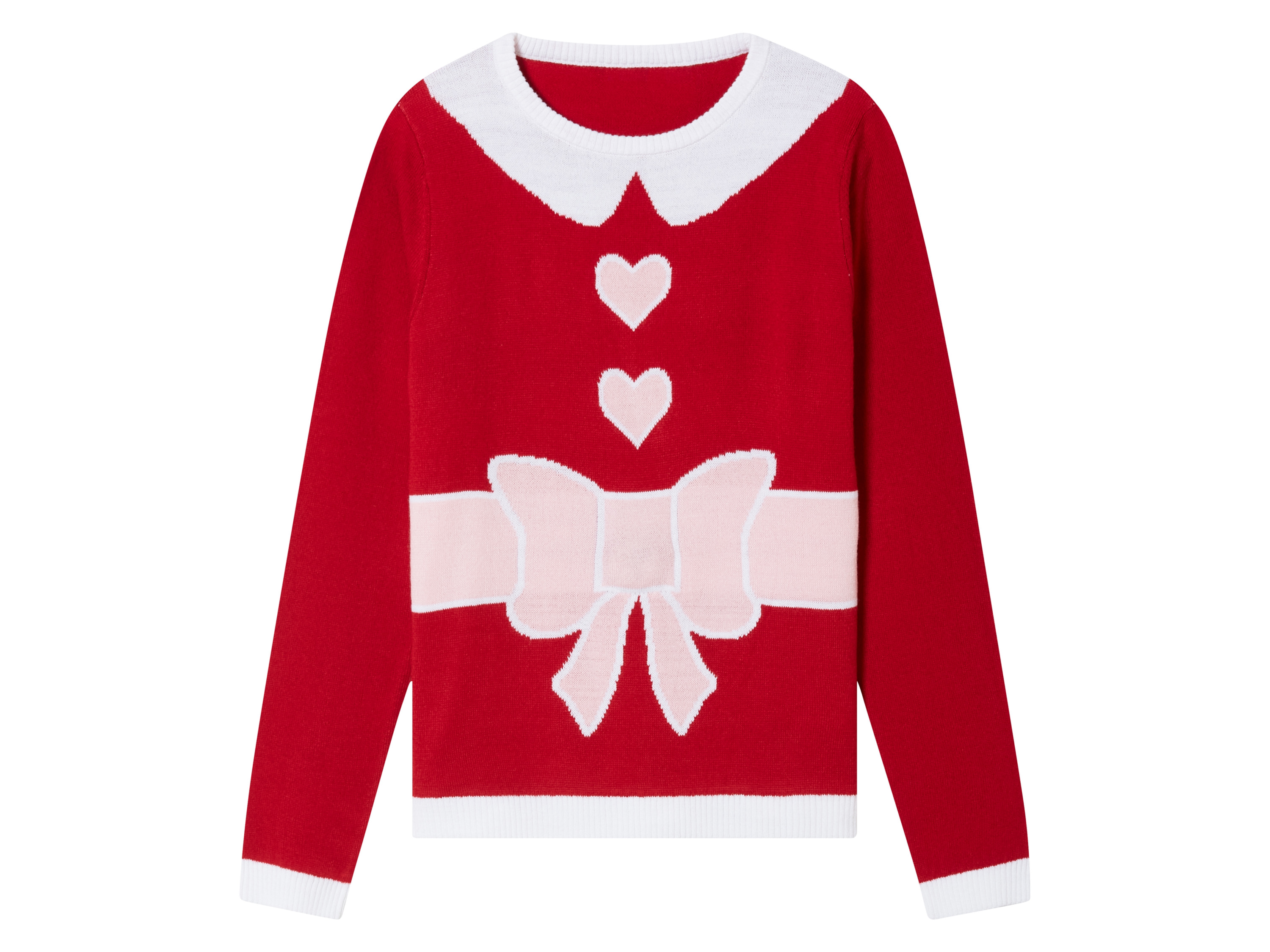 pepperts! Świąteczny sweter dziewczęcy LED 146/152, Czerwony