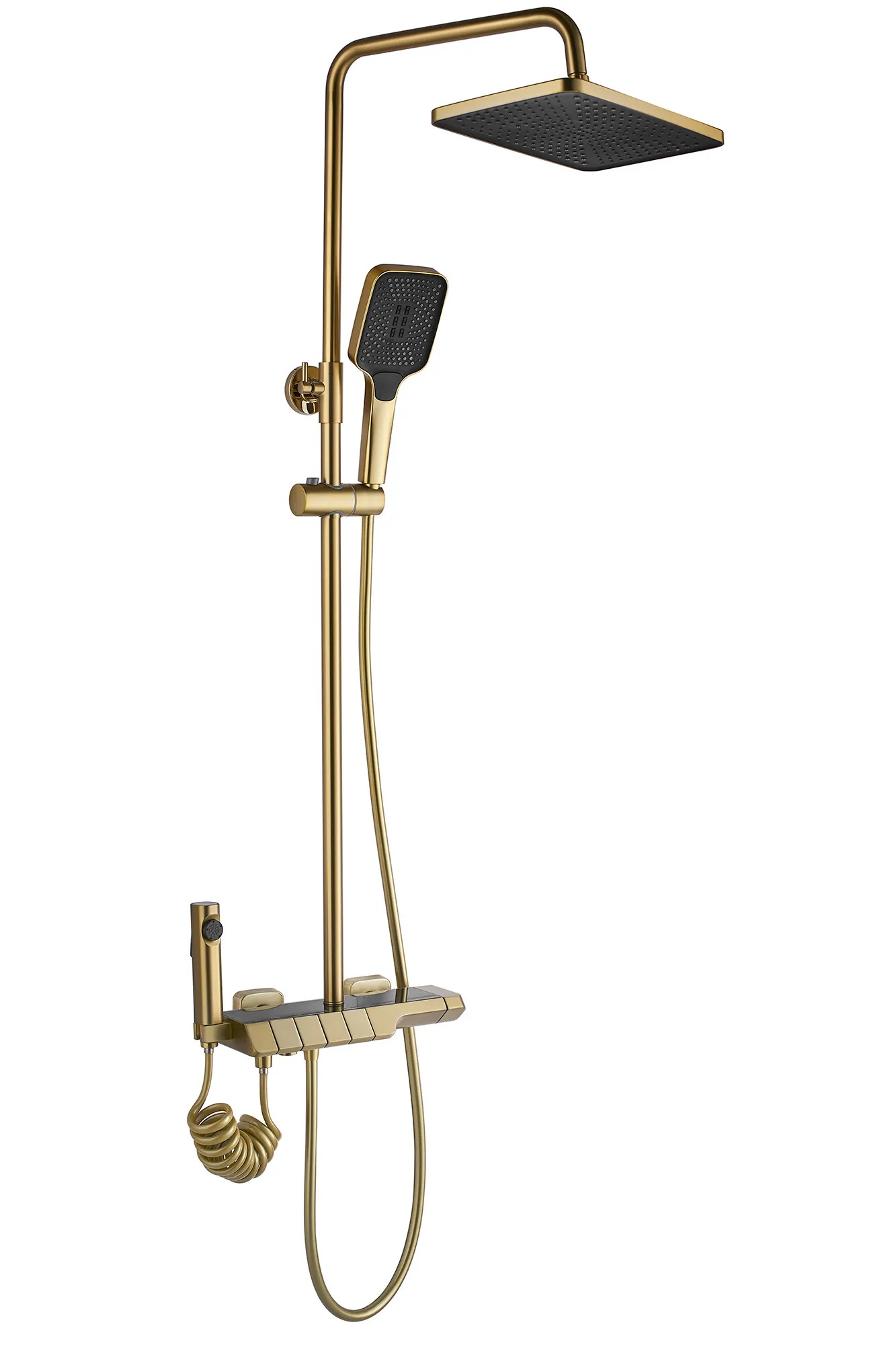 Darmowa Dostawa - Zestaw prysznicowy ścienny z deszczownicą złoty Rea Rob REAP6623