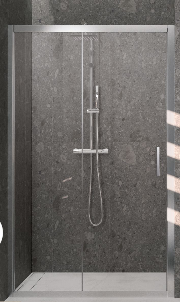 Darmowa Dostawa - Drzwi prysznicowe 134 cm rozsuwane do wnęki Novellini Kali KALI2P1341B
