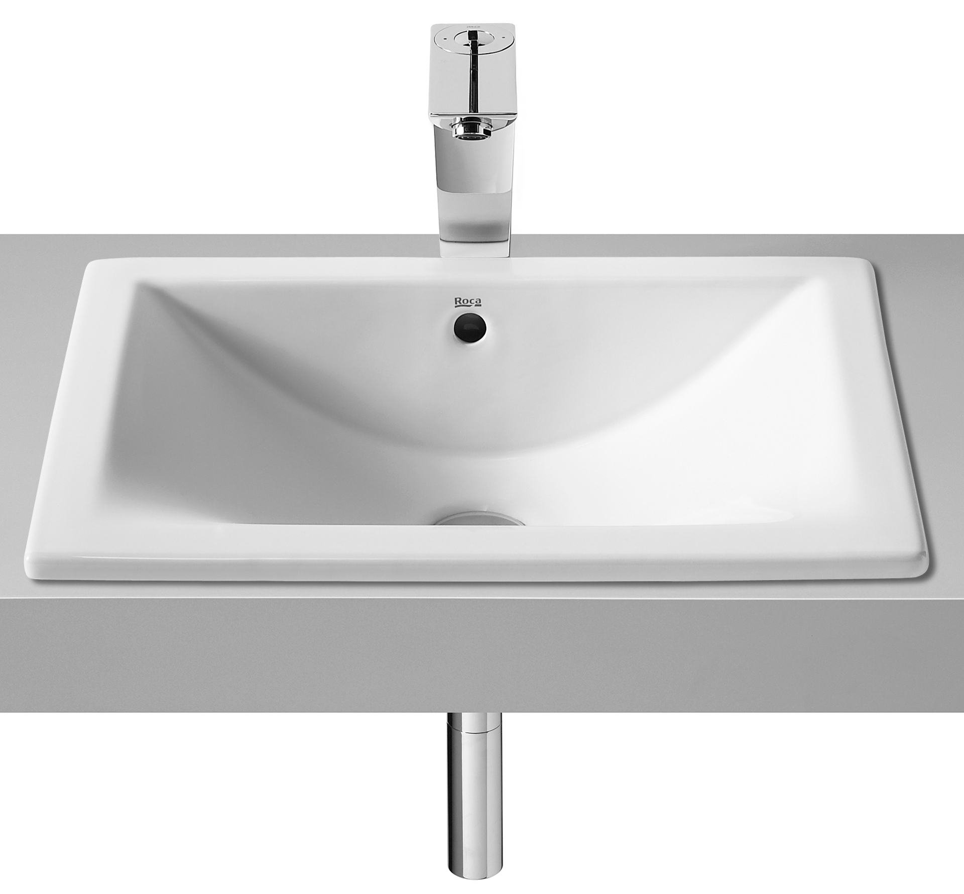 Darmowa Dostawa - Umywalka 50x38 cm prostokątna wpuszczana-podblatowa biała Roca Diverta A327114S00
