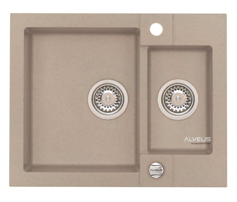 Darmowa Dostawa - Zlewozmywak granitowy 59.5x47.5 cm szary/grafitowy/onyx Alveus Rock 4218002