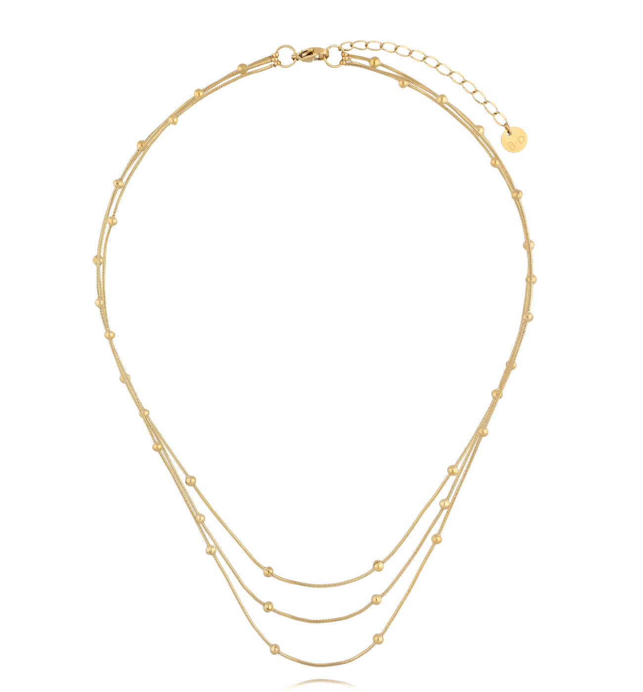 Naszyjnik złoty z kuleczkami NSY0467