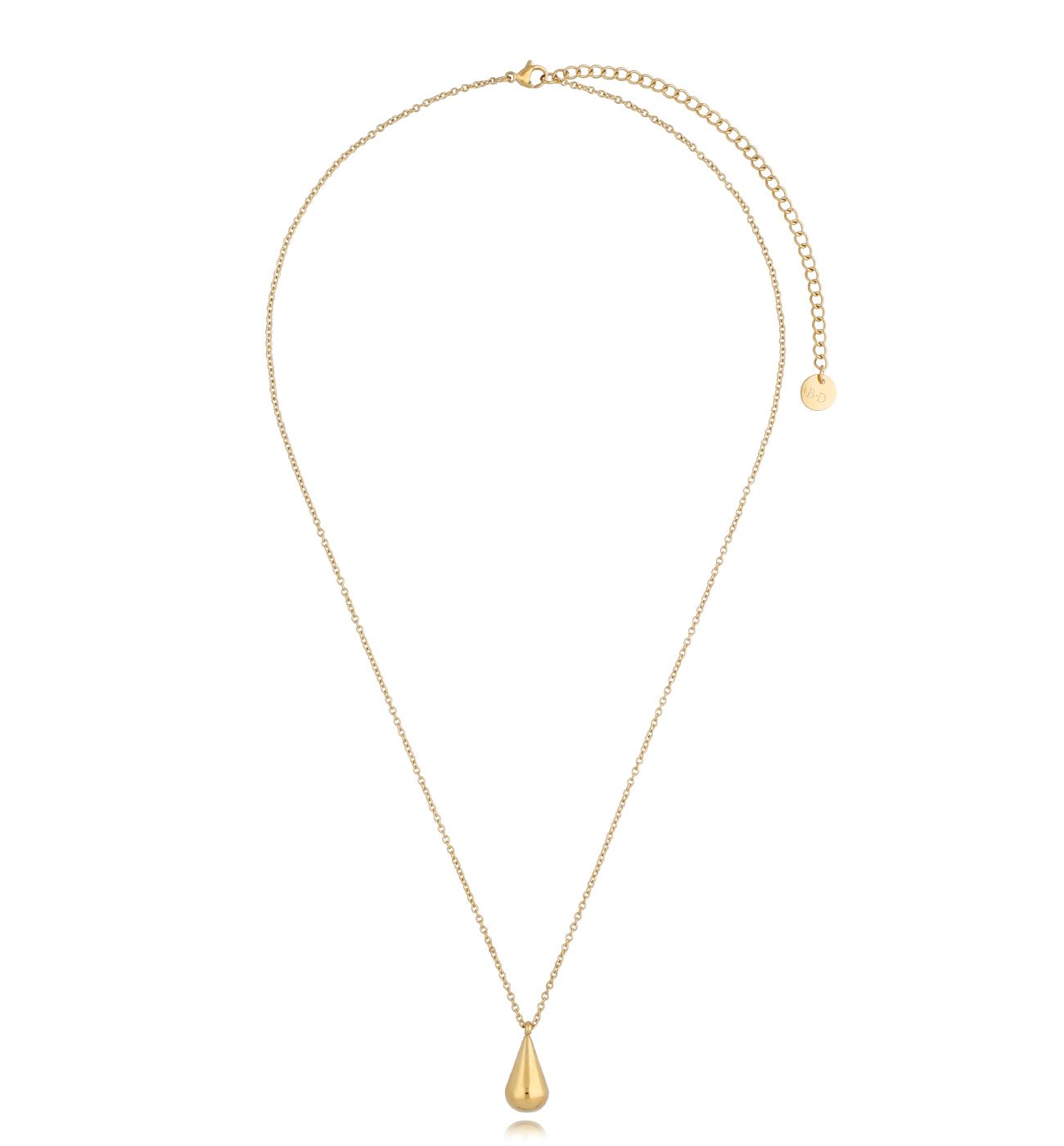 Naszyjnik złoty z dużą kroplą Drop NSA0544