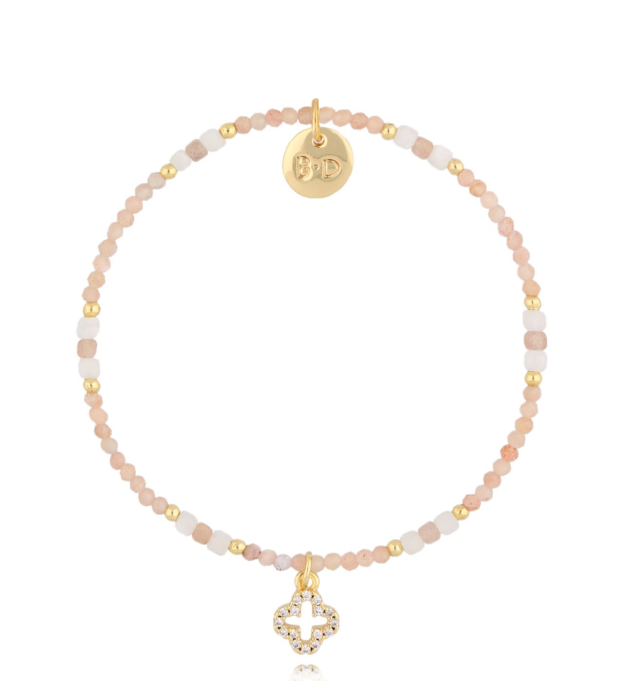 Bransoletka z kamieniami słonecznymi i koniczynką Woman BTW2262