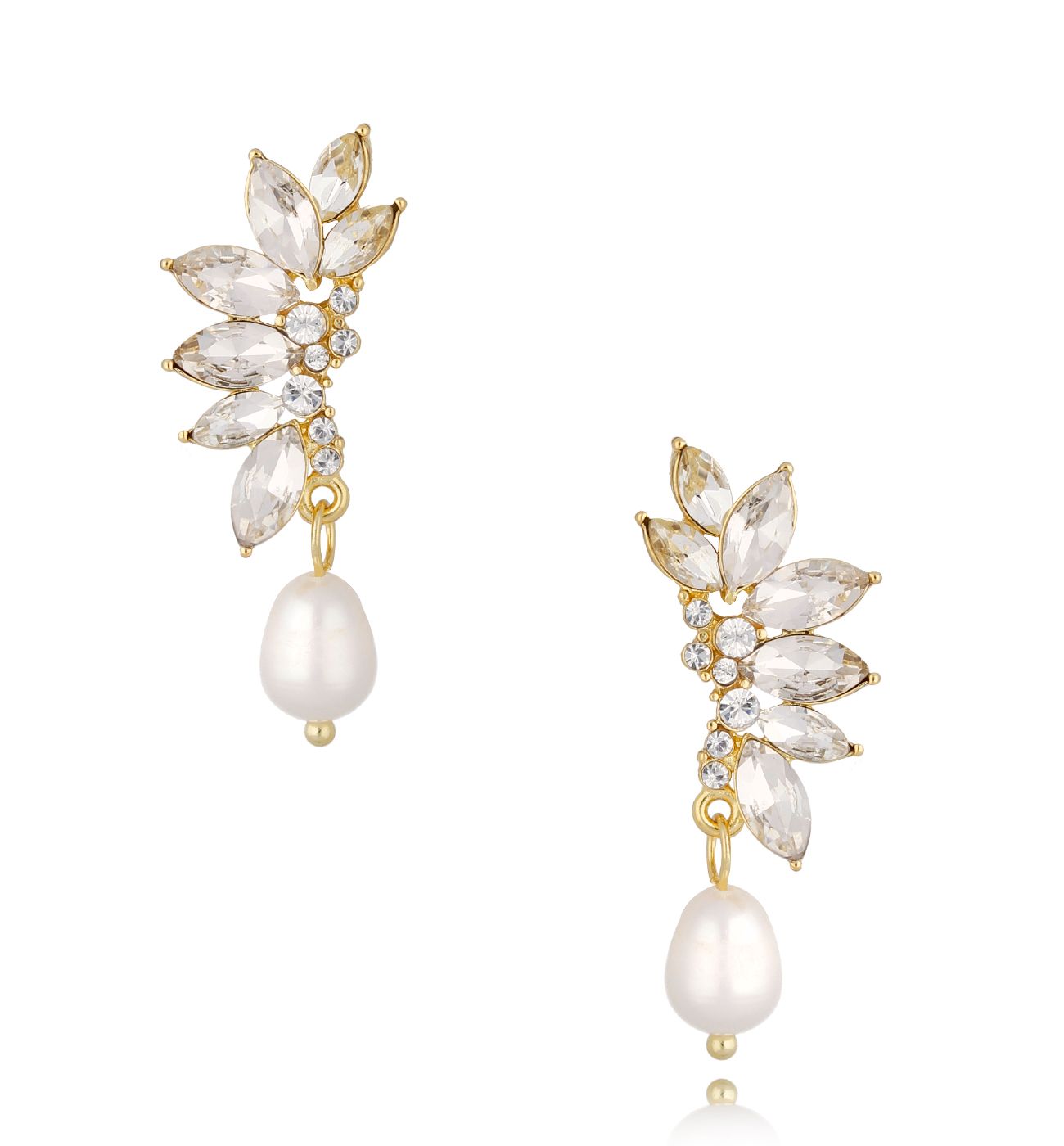 Kolczyki kryształowe z perłą Zielle KSS1176