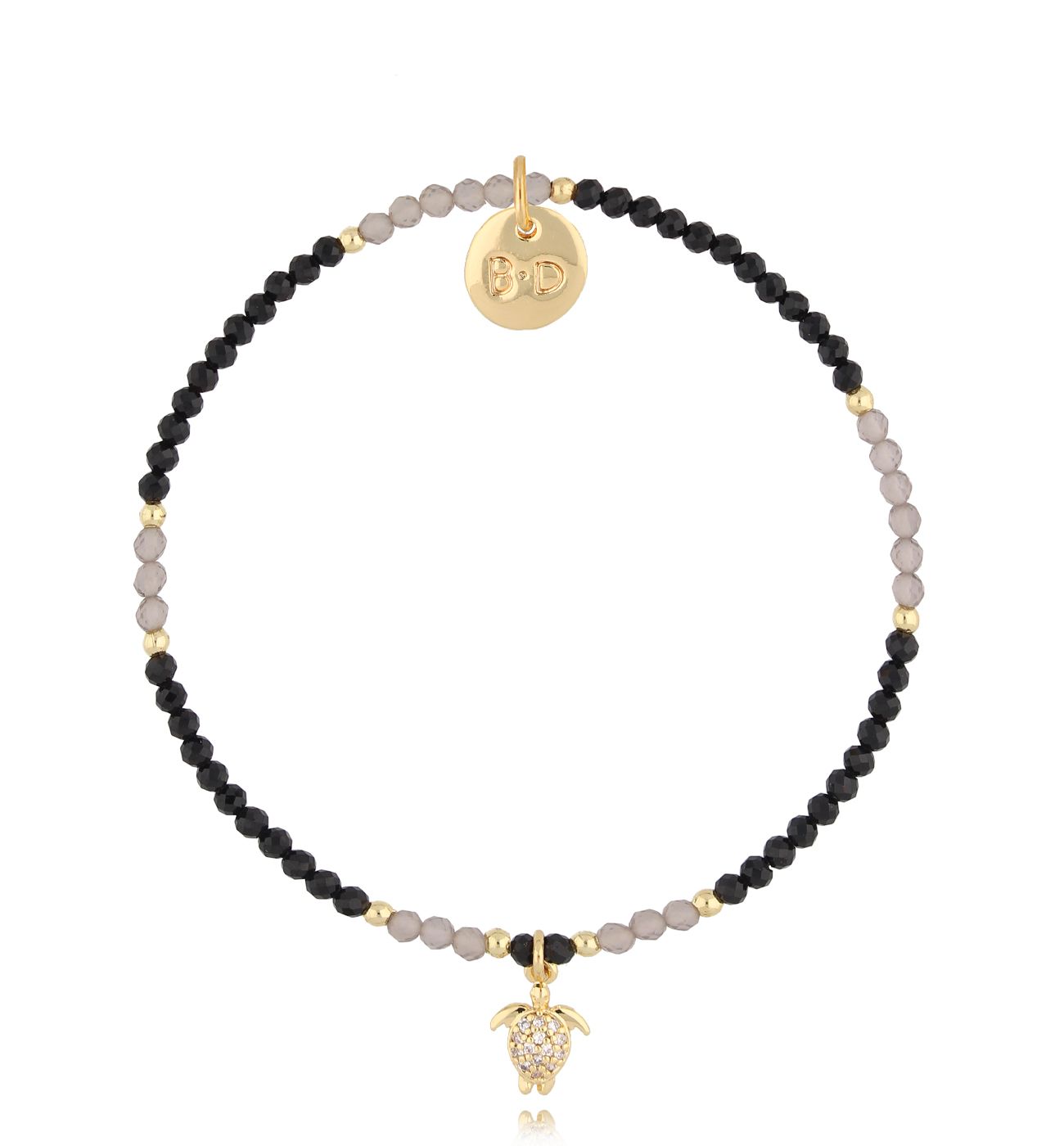 Bransoletka z turmalinami i żółwikiem Cimarron BTW2289