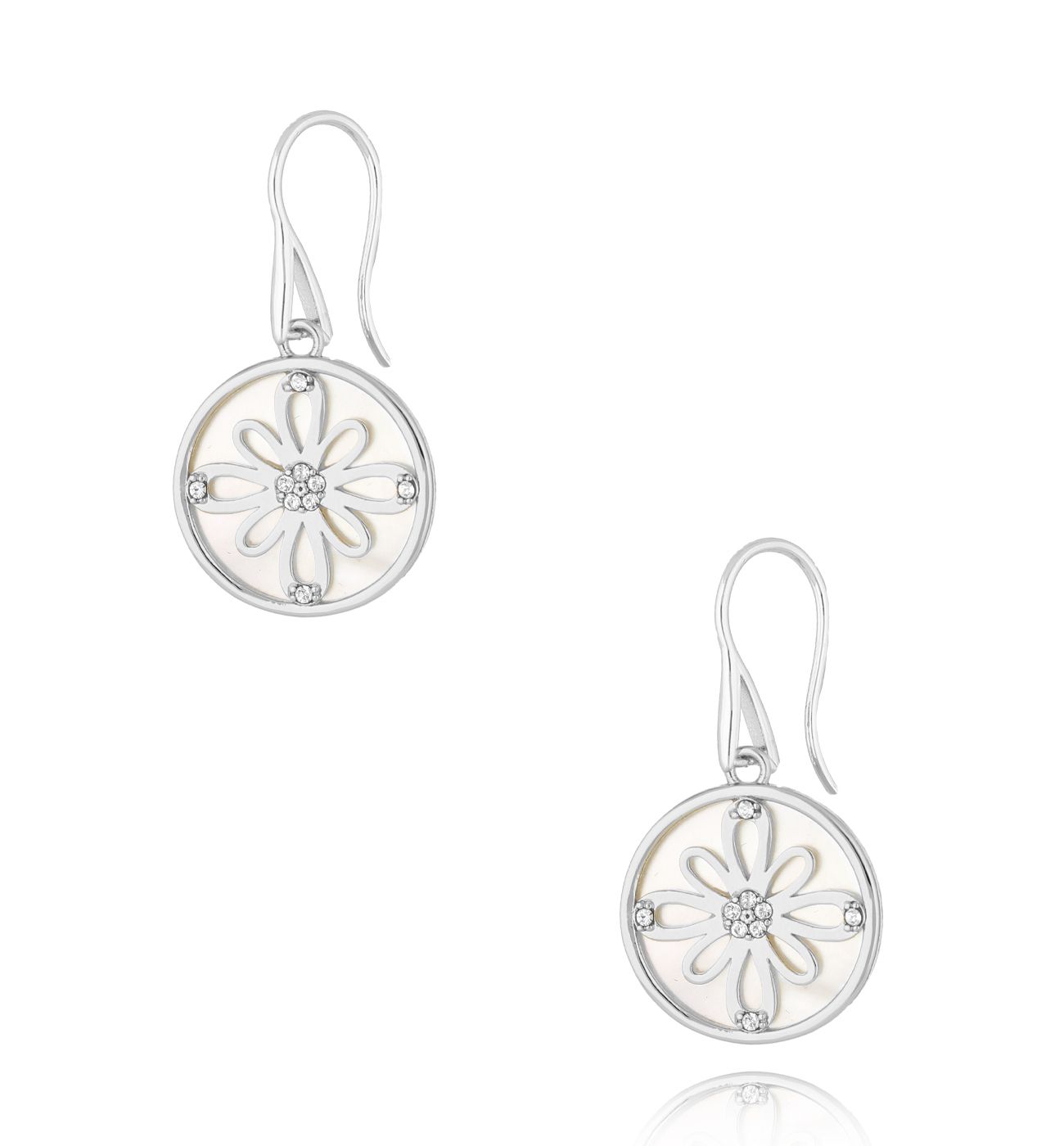 Kolczyki srebrne z kwiatkiem Rayssa - By Dziubeka