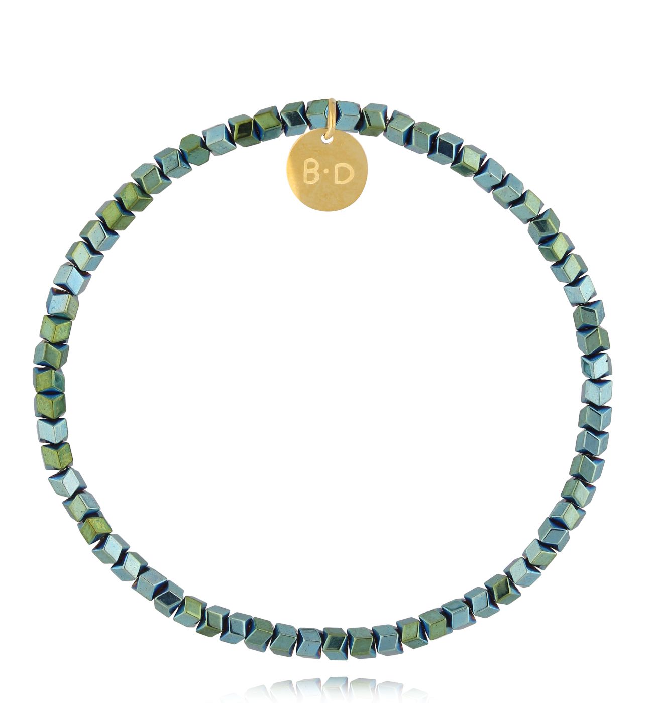 Bransoletka z zielonymi hematytami Sparkle - By Dziubeka