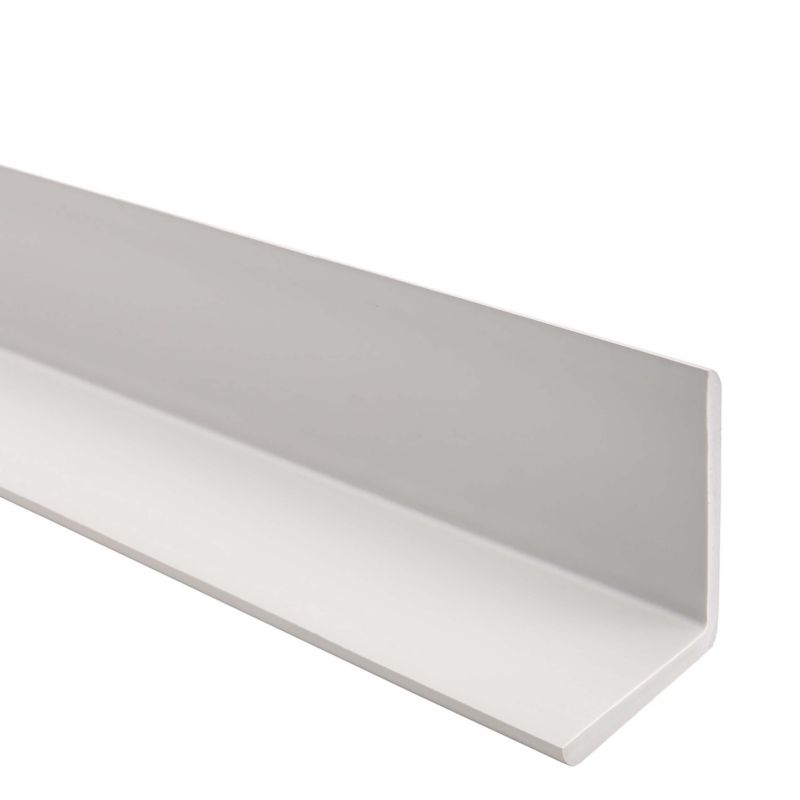 Kątownik miękki PCV 35x35mm, QUEST ochronny profil L kątowy, narożnik odbojnikowy, KM, jasnoszary, 1.65m