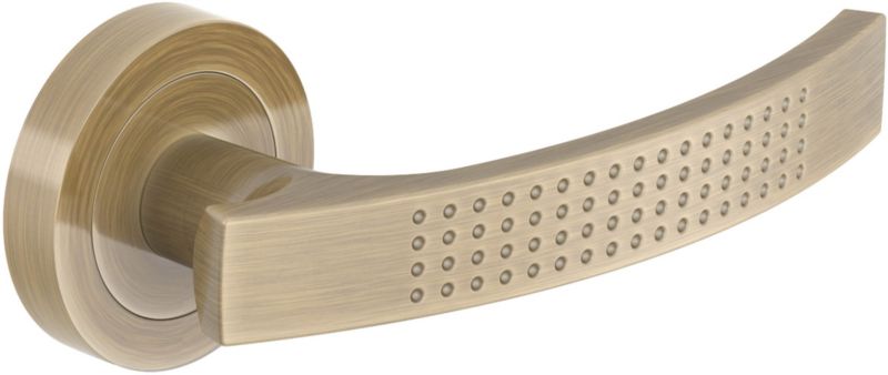 Klamka drzwiowa Verso Astra okrągły szyld patyna