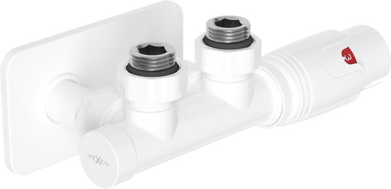 Zestaw termostatyczny kątowy Mexen G00 biały 1 szt.