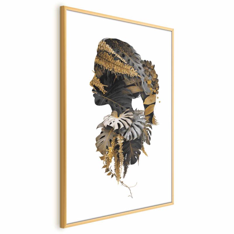 Plakat Artgeist Człowiek dżungli 60x90 cm z ramą złotą 1 szt