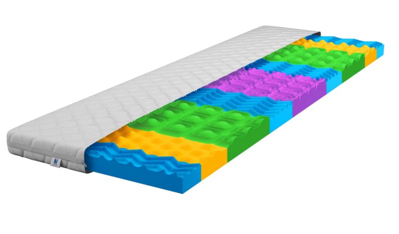 Materac piankowy Venerdi Black Topper 120x200 masujący nawierzchniowy o grubości 7 cm twardość średni 1 szt.