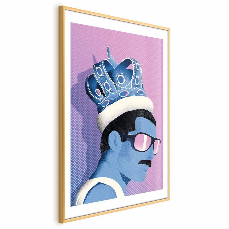 Plakat Artgeist Freddie 21x30 cm z ramą złotą 1 szt