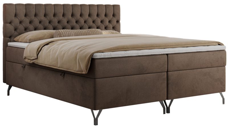 Łóżko kontynentalne MKS Meble GRIMALDI 120x200 H3 Brązowy welvet 1szt.