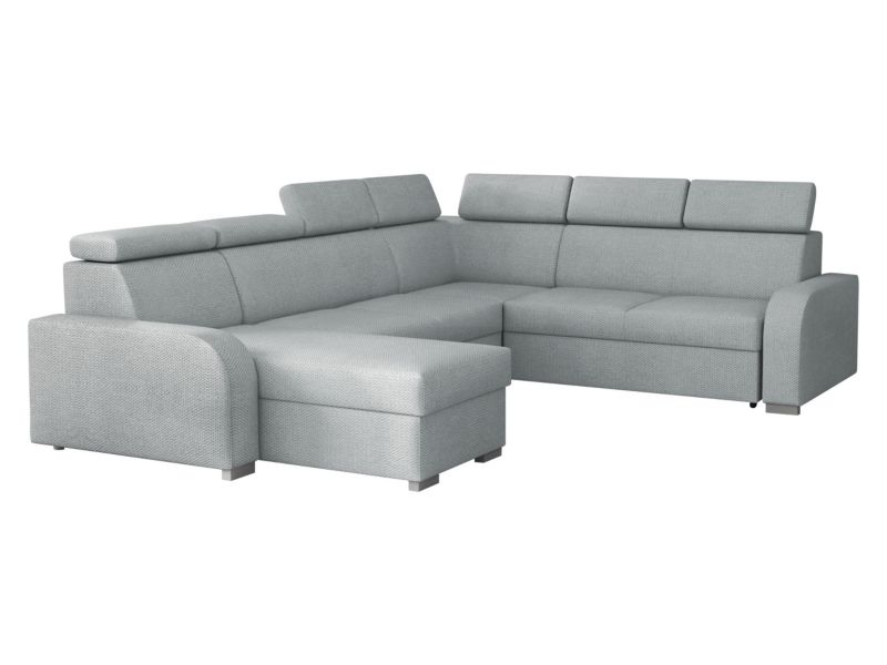 Narożnik MIRJAN 24 Oslo 2rR2pLC jasnoszary welur 1 szt.