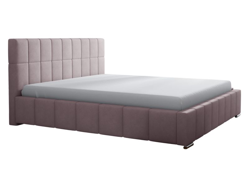 Łóżko tapicerowane MIRJAN 24 Leo 140x200 brudny róż 1 szt.