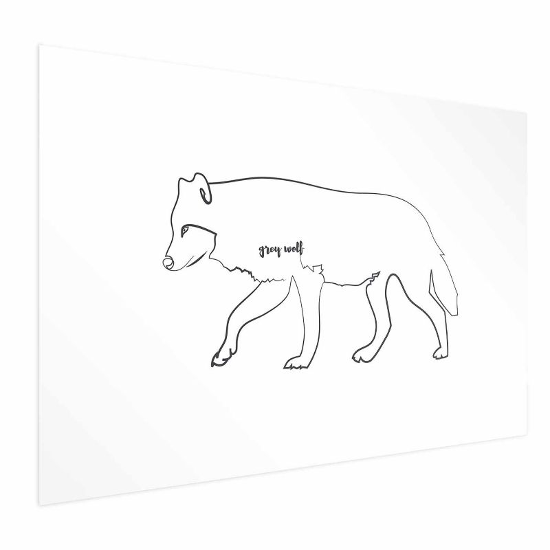 Plakat Artgeist Wilk 42x29,7 cm bez ramy z marginesem 1 szt