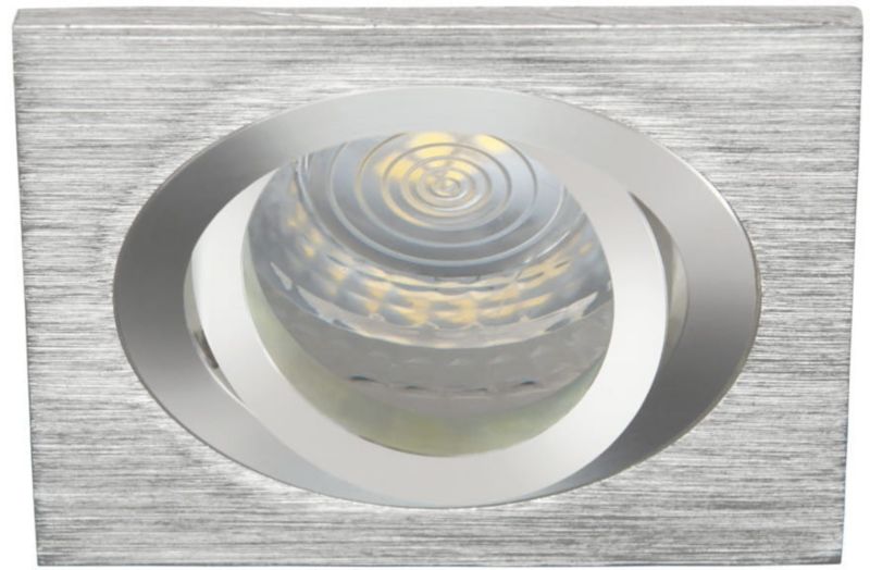 Oprawa sufitowa wpuszczana Kanlux Seidy srebrno-chromowana ruchoma 1 x GX5.3 x 50W IP20 wym: 9 x 9 cm kwadratowa - 1 szt.