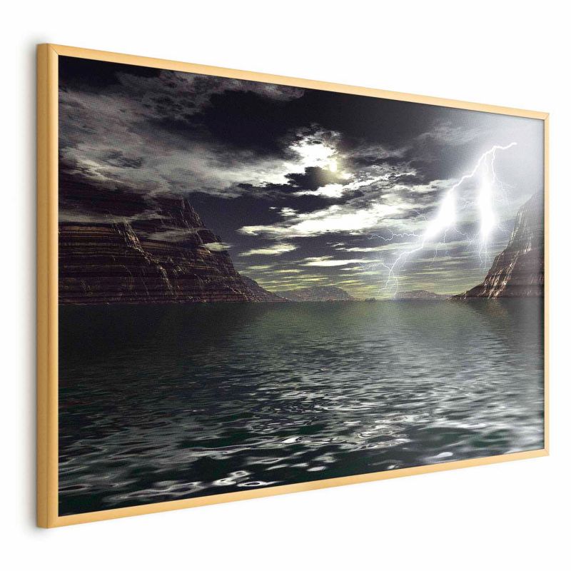 Plakat Artgeist Burza 60x40 cm z ramą złotą 1 szt