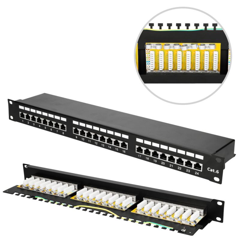 Patchpanel Extralink CAT6 STP V2 24 porty