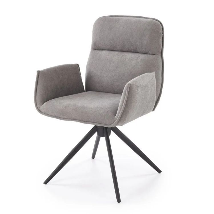 Krzesło Halmar tapicerowane K574 szare obracane 1 szt
