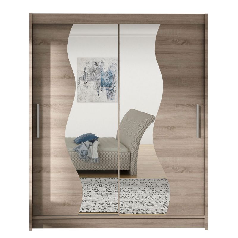 Szafa MIRJAN 24 z drzwiami przesuwnymi Presto S trufel/lustro 1 szt.